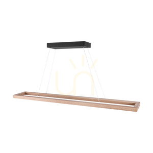 Závesné svietidlo Legno, olejovaný dub/čierna, 3xLED, 80 W, smer svetla hore a dole, 164,5 cm small 2