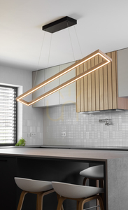 Závesné svietidlo Legno, olejovaný dub/čierna, 3xLED, 80 W, smer svetla hore a dole, 164,5 cm small 4