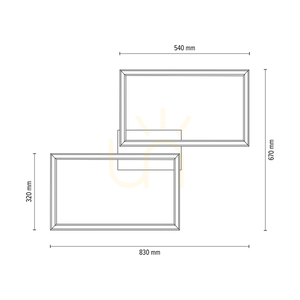 Stropné svietidlo / nástenná lampa Ramme, olejovaný dub/čierna, 2xLED, 48 W, 83 cm small 4