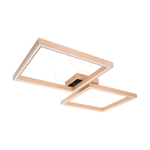 Stropné svietidlo / nástenná lampa Ramme, olejovaný dub/čierna, 2xLED, 48 W, 89 cm small 2