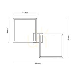 Stropné svietidlo / nástenná lampa Ramme, olejovaný dub/čierna, 2xLED, 48 W, 89 cm small 4