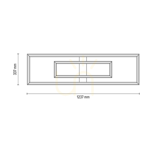 Stropné svietidlo / nástenná lampa Ramme, olejovaný dub/čierna, 2xLED, 67,5 W, 123,7 cm small 4