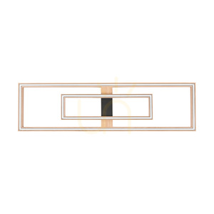Stropné svietidlo / nástenná lampa Ramme, olejovaný dub/čierna, 2xLED, 67,5 W, 123,7 cm small 0