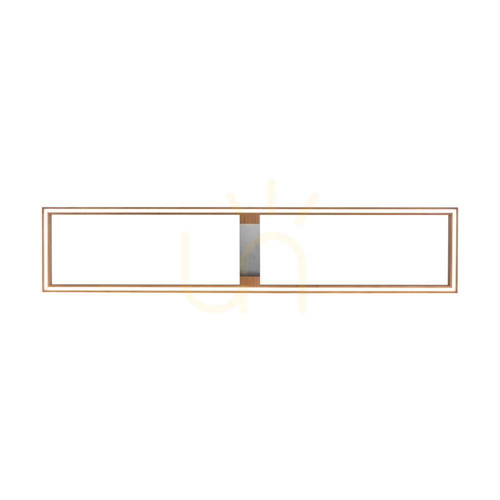 vyhliadka Stropné svietidlo / nástenná lampa Ramme, olejovaný dub/matný nikl, 1xLED 57 W, 163,7 cm Stropné svietidlo / nástenná lampa Ramme, olejovaný dub/matný nikl, 1xLED 57 W, 163,7 cm