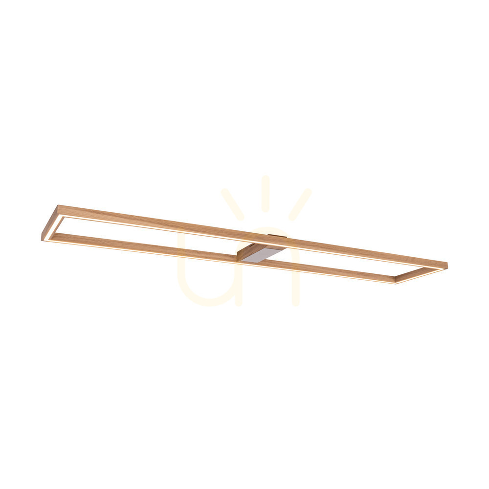 Displej Stropné svietidlo / nástenná lampa Ramme, olejovaný dub/matný nikl, 1xLED 57 W, 163,7 cm Stropné svietidlo / nástenná lampa Ramme, olejovaný dub/matný nikl, 1xLED 57 W, 163,7 cm