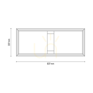 Stropné svietidlo / nástenná lampa Ramme, olejovaný dub/čierna, 1xLED 33 W, 83,7 cm small 4