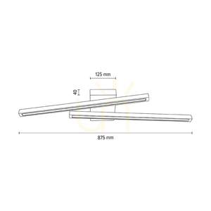 Stropné svietidlo / nástenná lampa Linus, olejovaný dub, 2xLED, 18 W, 87,5 cm small 5