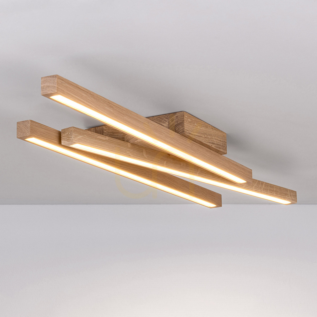 Šou Stropné svietidlo / nástenná lampa Linus, olejovaný dub, 3xLED, 29 W, 84,5 cm Stropné svietidlo / nástenná lampa Linus, olejovaný dub, 3xLED, 29 W, 84,5 cm