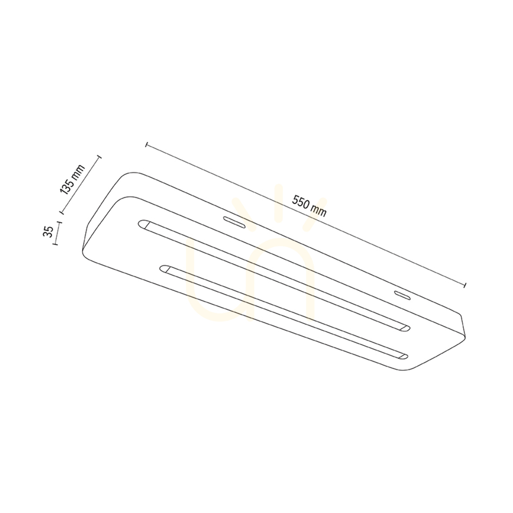 Šou Stropné svietidlo / nástenná lampa Neele, olejovaný dub, 2xLED, 12 W, 55 cm Stropné svietidlo / nástenná lampa Neele, olejovaný dub, 2xLED, 12 W, 55 cm