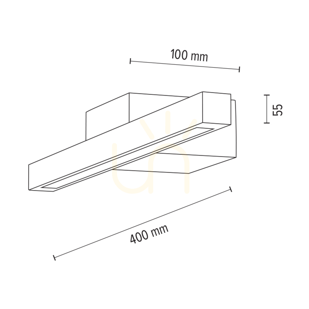 Displej Nástenná svietidlo Aqua Luce, olejovaný dub, 1xLED 6 W, 40 cm Nástenná svietidlo Aqua Luce, olejovaný dub, 1xLED 6 W, 40 cm