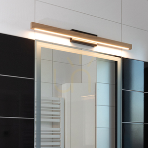 Nástenná svietidlo Aqua Luce, olejovaný dub/čierna, 1xLED 12 W, 80 cm small 2