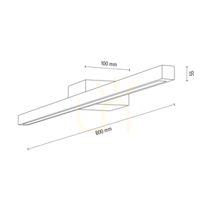 Nástenná svietidlo Aqua Luce, olejovaný dub, 1xLED, 12 W, 80 cm small 3