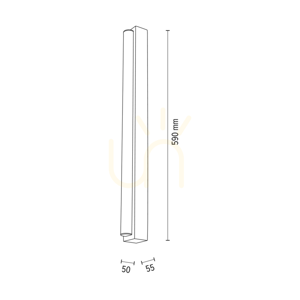 Displej Nástenná svietidlo Aqua Luce, olejovaný dub, 1xLED 9 W, 59 cm Nástenná svietidlo Aqua Luce, olejovaný dub, 1xLED 9 W, 59 cm