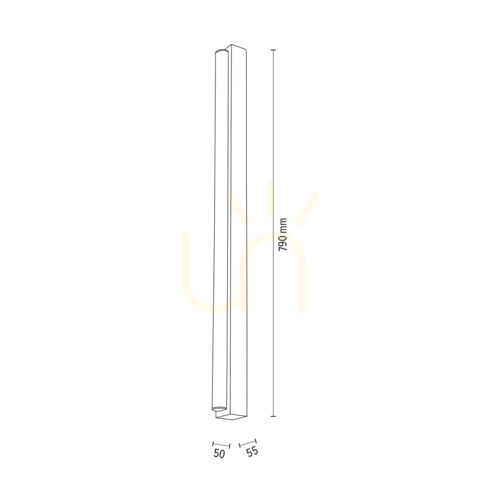 Displej Nástenná svietidlo Aqua Luce, olejovaný dub, 1xLED, 12 W, 79 cm Nástenná svietidlo Aqua Luce, olejovaný dub, 1xLED, 12 W, 79 cm