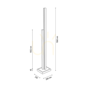 Stojaca lampa Soho, olejovaný dub/čierna, 2xLED, 37,5 W, 28 cm small 4