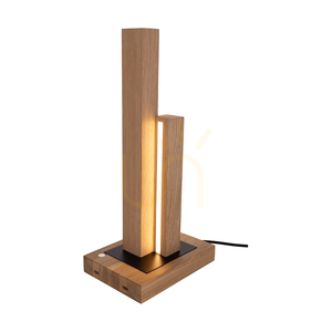 Stolná lampa Soho, olejovaný dub/čierna, 2xLED 10 W, 21,5 cm small 1