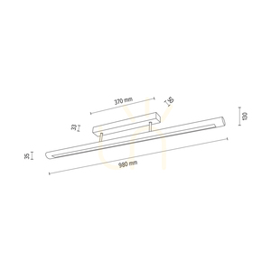 Stropné svietidlo Razmus, olejovaný dub/čierna, 1xLED 28 W, 98 cm small 3