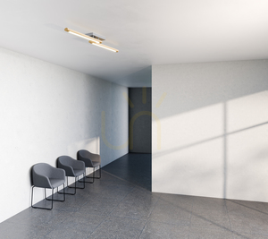 Stropné svietidlo Razmus, olejovaný dub/matný nikl, 2xLED, 31 W, 107 cm small 1