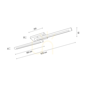 Stropné svietidlo Razmus, olejovaný dub/matný nikl, 2xLED, 31 W, 107 cm small 2