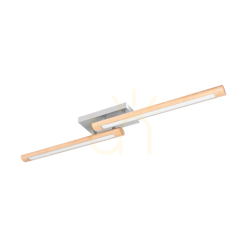 Skontrolujte Stropné svietidlo Razmus, olejovaný dub/matný nikl, 2xLED, 31 W, 107 cm