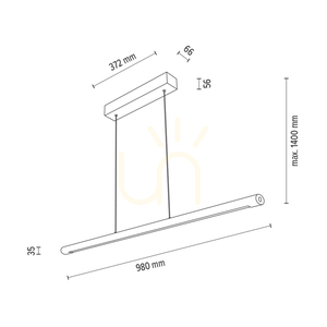Závesné svietidlo Razmus, olejovaný dub/matný nikl, 1xLED 28 W, smer svetla hore a dole, 98 cm small 2
