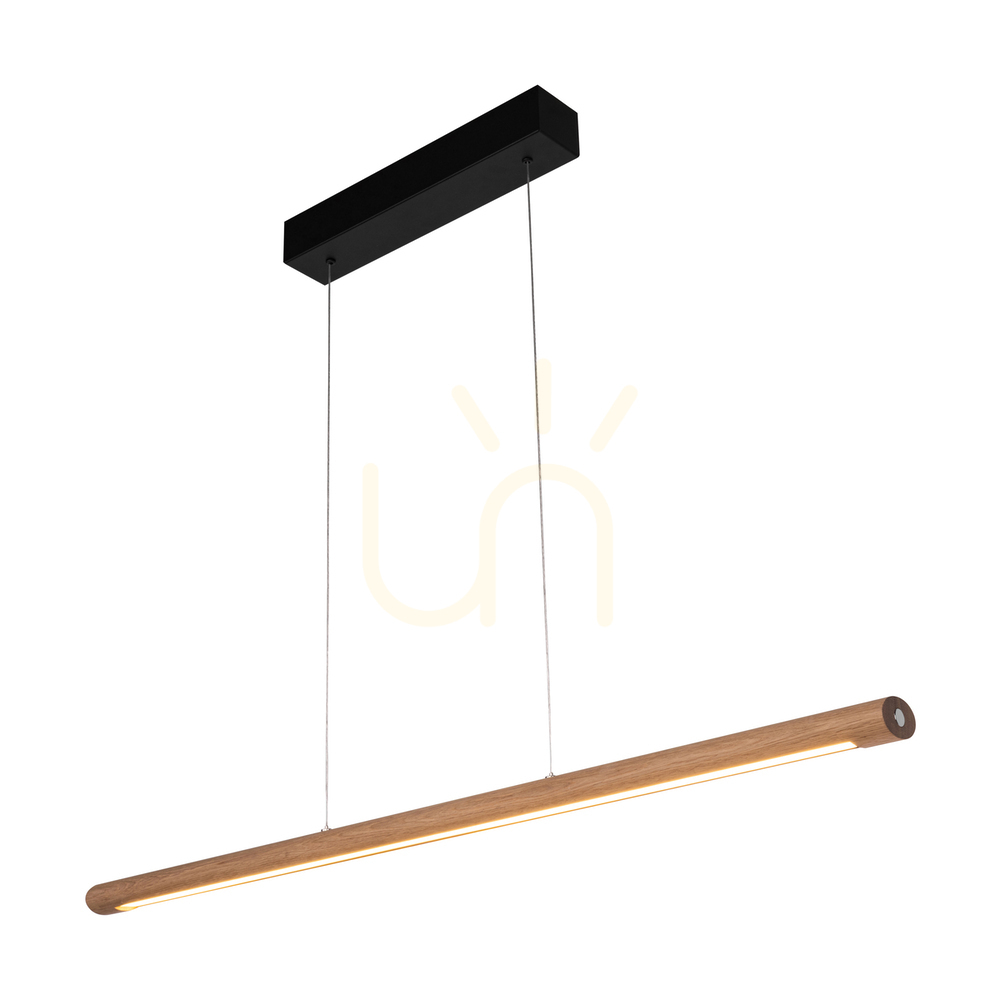 vyhliadka Závesné svietidlo Razmus, olejovaný dub/čierna, 1xLED 28 W, smer svetla nahor a nadol, 98 cm Závesné svietidlo Razmus, olejovaný dub/čierna, 1xLED 28 W, smer svetla nahor a nadol, 98 cm