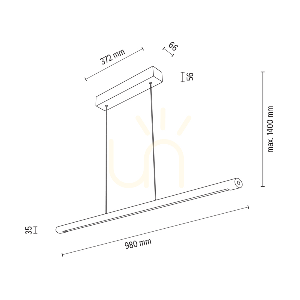 Displej Závesné svietidlo Razmus, olejovaný dub/čierna, 1xLED 28 W, smer svetla nahor a nadol, 98 cm Závesné svietidlo Razmus, olejovaný dub/čierna, 1xLED 28 W, smer svetla nahor a nadol, 98 cm
