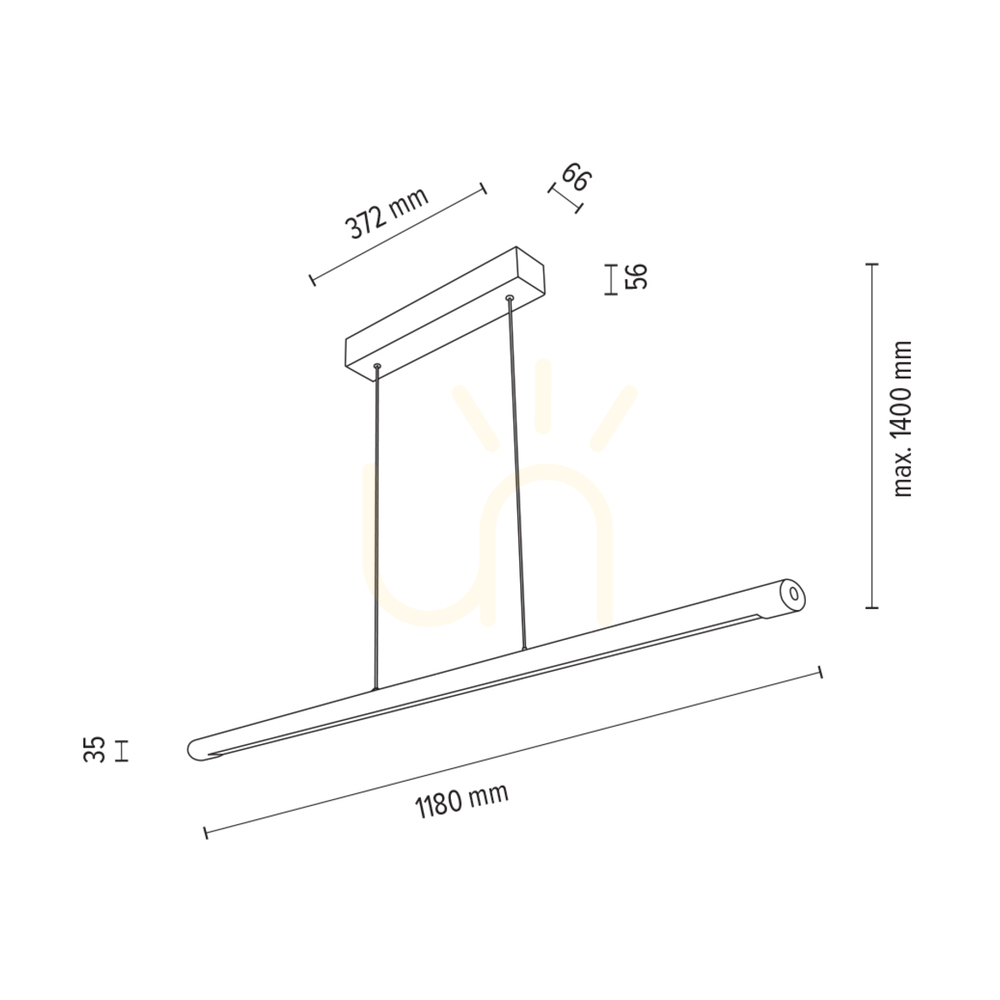 Šou Závesné svietidlo Razmus, olejovaný dub/čierna, 1xLED 34 W, smer svetla hore a dole, 118 cm Závesné svietidlo Razmus, olejovaný dub/čierna, 1xLED 34 W, smer svetla hore a dole, 118 cm