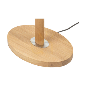 Stojaca lampa Mercedes, olejovaný dub/matný nikl, krémovo-strieborné tienidlo, 1xE27, 52 cm small 3