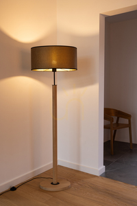 Stojaca lampa Mercedes, olejovaný dub/čierna, hnedo-čierno-zlaté tienidlo, 1xE27, 52 cm 4 Stojaca lampa Mercedes, olejovaný dub/čierna, hnedo-čierno-zlaté tienidlo, 1xE27, 52 cm small 4