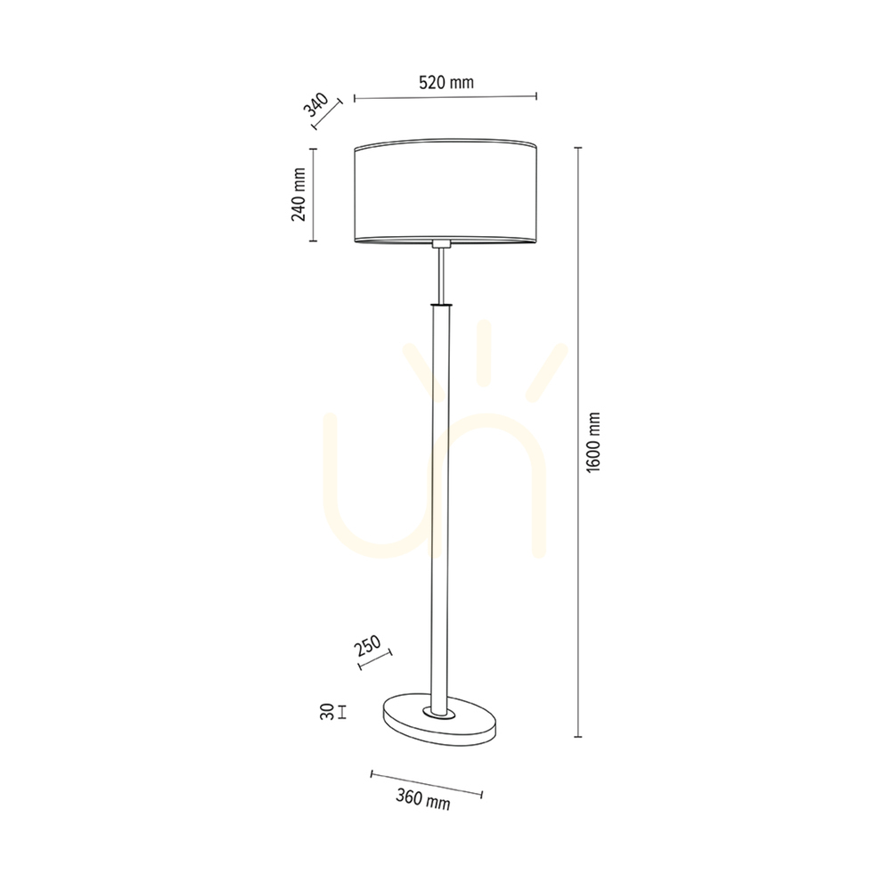Skontrolujte Stojaca lampa Mercedes, olejovaný dub/čierna, hnedo-čierno-zlaté tienidlo, 1xE27, 52 cm Stojaca lampa Mercedes, olejovaný dub/čierna, hnedo-čierno-zlaté tienidlo, 1xE27, 52 cm