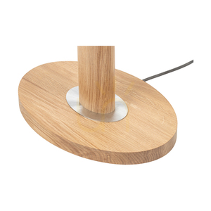Stojaca lampa Mercedes, olejovaný dub/matný nikl, krémovo-strieborné tienidlo, 1xE27, 52 cm small 2