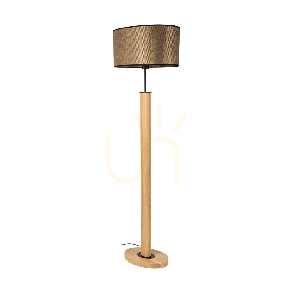 Skontrolujte Stojaca lampa Mercedes, olejovaný dub/čierna, hnedo-čierno-zlaté tienidlo, 1xE27, 52 cm Stojaca lampa Mercedes, olejovaný dub/čierna, hnedo-čierno-zlaté tienidlo, 1xE27, 52 cm