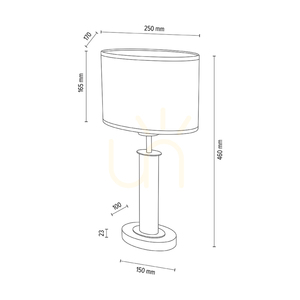Stolná lampa Mercedes, olejovaný dub/matný nikl, krémovo-strieborné tienidlo, 1xE27, 25 cm 4 Stolná lampa Mercedes, olejovaný dub/matný nikl, krémovo-strieborné tienidlo, 1xE27, 25 cm small 4