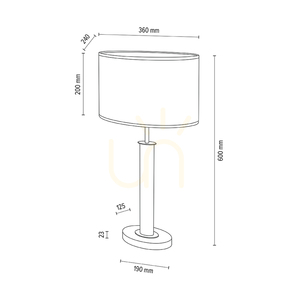 Stolná lampa Mercedes, olejovaný dub/čierna, hnedo-čierno-zlatý tienidlo, 1xE27, 36 cm small 5