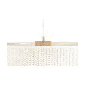Závesná lampa Mercedes, olejovaný dub, krémovo-strieborný tienidlo, 1xE27, Ø50 cm 2 Závesná lampa Mercedes, olejovaný dub, krémovo-strieborný tienidlo, 1xE27, Ø50 cm small 2
