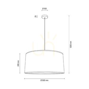 Závesná lampa Mercedes, olejovaný dub, krémovo-strieborný tienidlo, 1xE27, Ø50 cm 3 Závesná lampa Mercedes, olejovaný dub, krémovo-strieborný tienidlo, 1xE27, Ø50 cm small 3