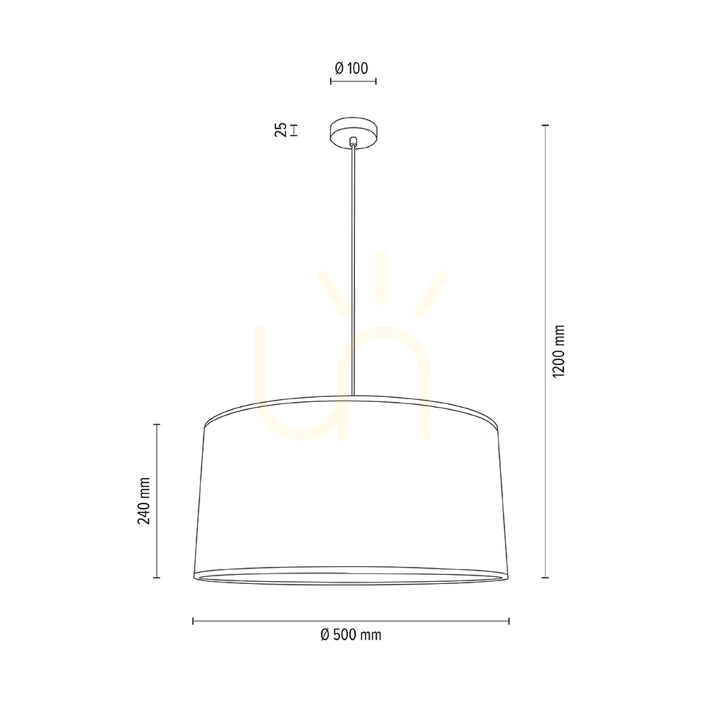 Displej Závesná lampa Mercedes, olejovaný dub, krémovo-strieborný tienidlo, 1xE27, Ø50 cm Závesná lampa Mercedes, olejovaný dub, krémovo-strieborný tienidlo, 1xE27, Ø50 cm