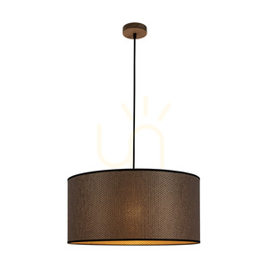 Závesná lampa Mercedes, olejovaný dub, hnedo-čierno-zlatý tienidlo, 1xE27, Ø50 cm 1 Závesná lampa Mercedes, olejovaný dub, hnedo-čierno-zlatý tienidlo, 1xE27, Ø50 cm small 1