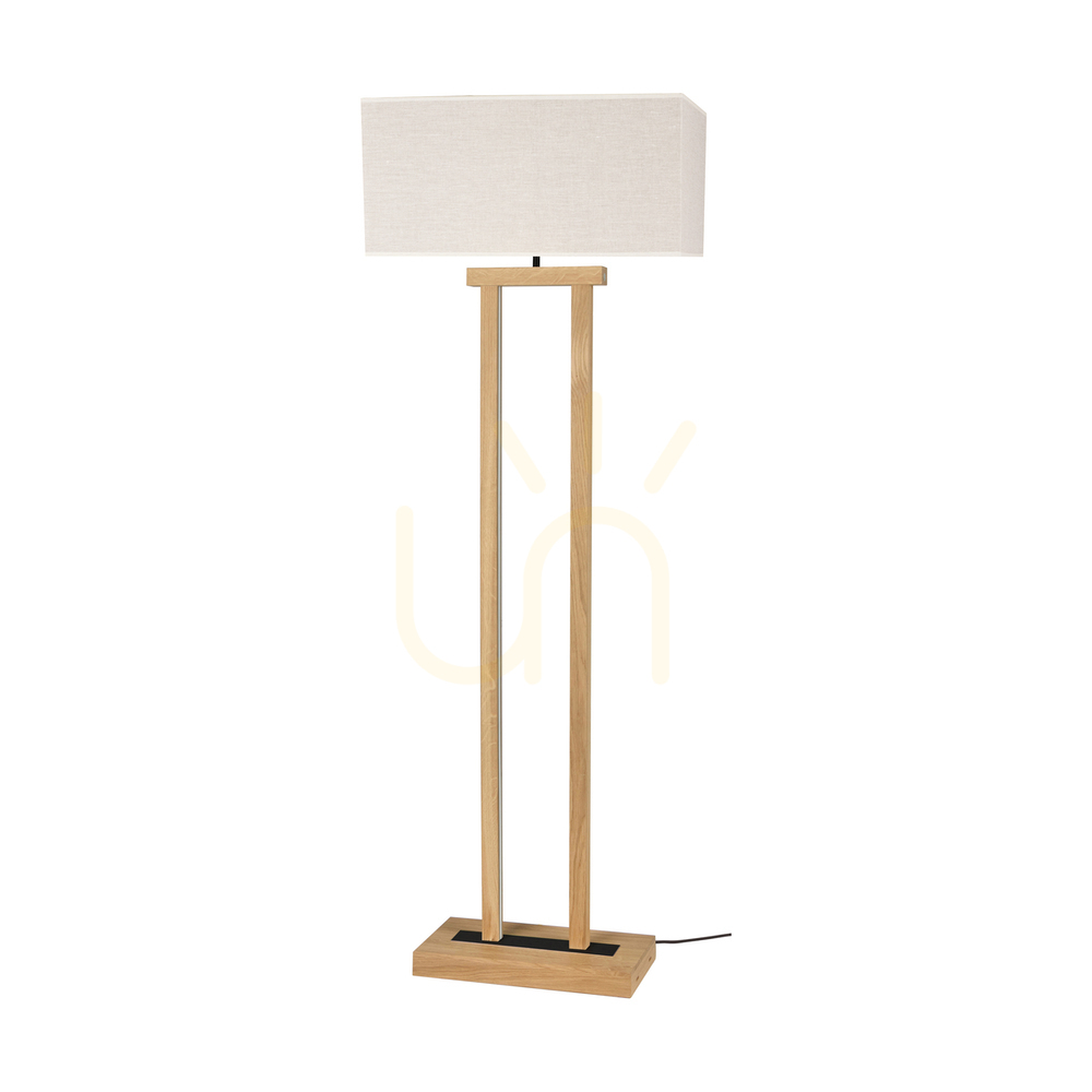 Skontrolujte Stojaca lampa Hakon, olejovaný dub/čierna, béžové tienidlo, 1xE27 + 2xLED 40 W, 56 cm Stojaca lampa Hakon, olejovaný dub/čierna, béžové tienidlo, 1xE27 + 2xLED 40 W, 56 cm