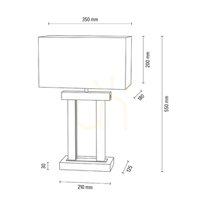 Stolná lampa Hakon, olejovaný dub/čierna, béžové tienidlo, 1xE27 + 2xLED 40 W, 35 cm small 3
