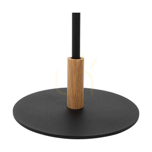 Stojaca lampa Amigo, čierna/olejovaný dub, béžové tienidlo, 1xE27, Ø30 cm small 3