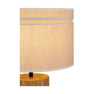 Stolná lampa Palo, olejovaný dub/čierna, béžové tienidlo, 1xE27, Ø35 cm small 2
