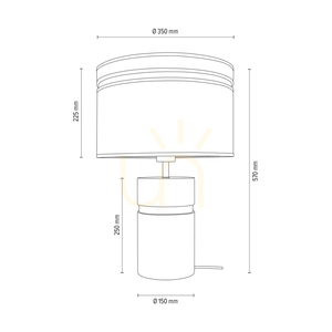Stolná lampa Palo, olejovaný dub/čierna, béžové tienidlo, 1xE27, Ø35 cm small 3