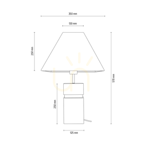 Stolná lampa Forte, olejovaný dub/matný nikl, béžové tienidlo, 1xE27, 35 cm small 3