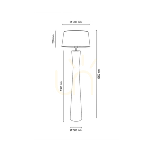 Stojaca lampa Azalea, olejovaný dub/matný nikl, biele tienidlo, 1xE27, Ø50 cm 2 Stojaca lampa Azalea, olejovaný dub/matný nikl, biele tienidlo, 1xE27, Ø50 cm small 2