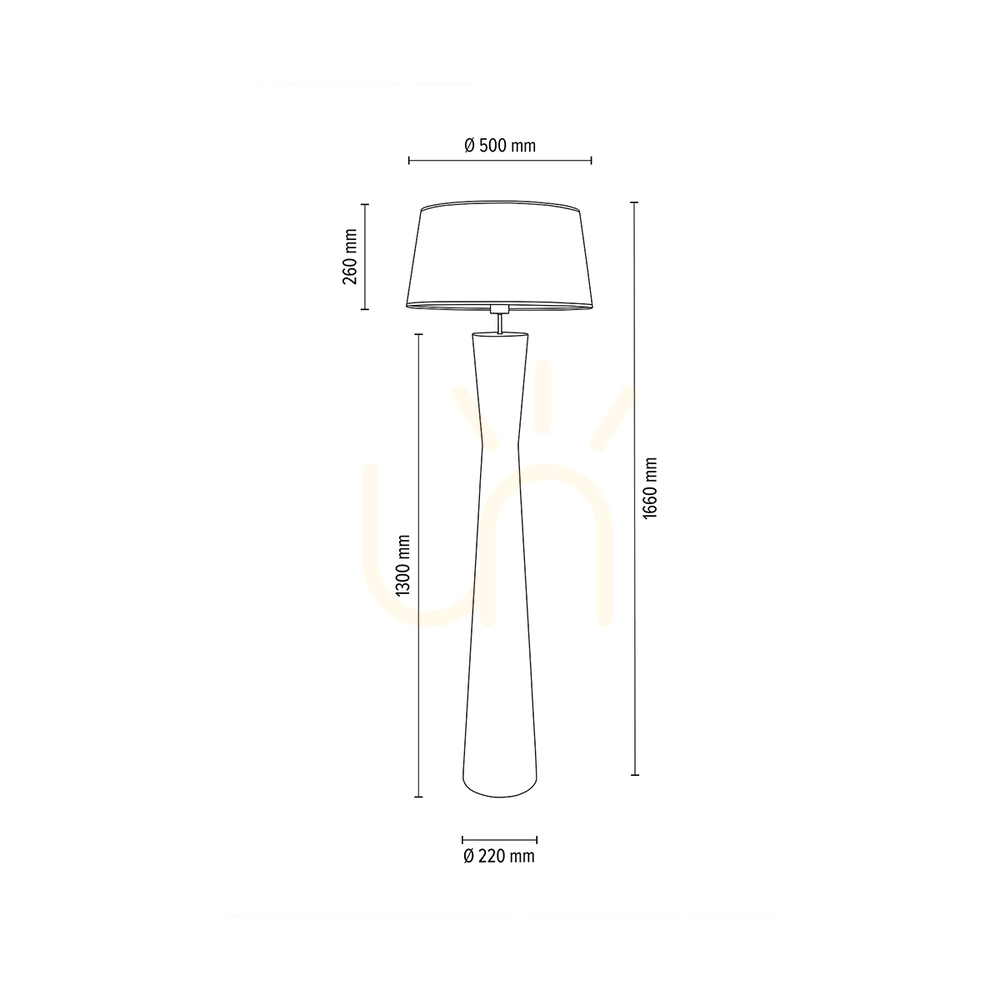 Náhľad Stojaca lampa Azalea, olejovaný dub/matný nikl, biele tienidlo, 1xE27, Ø50 cm Stojaca lampa Azalea, olejovaný dub/matný nikl, biele tienidlo, 1xE27, Ø50 cm