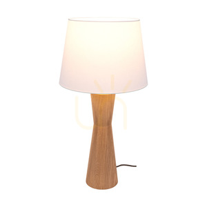 Stolná lampa Azalea, olejovaný dub/matný nikl, biele tienidlo, 1xE27, Ø30 cm small 2