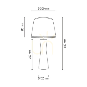 Stolná lampa Azalea, olejovaný dub/matný nikl, biele tienidlo, 1xE27, Ø30 cm small 4