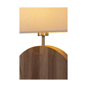 Stolná lampa Logan, olejovaný dub/matný nikl, krémovo-strieborné tienidlo, 1xE27, 36 cm small 3